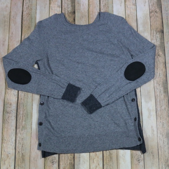 J. Crew Sweaters - J. Crew Side-Button Sweater Colorblock Elbow Pads